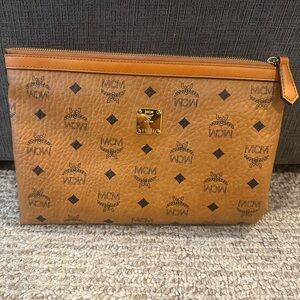 MCM Visetos Mini Pouch Cognac - Like new